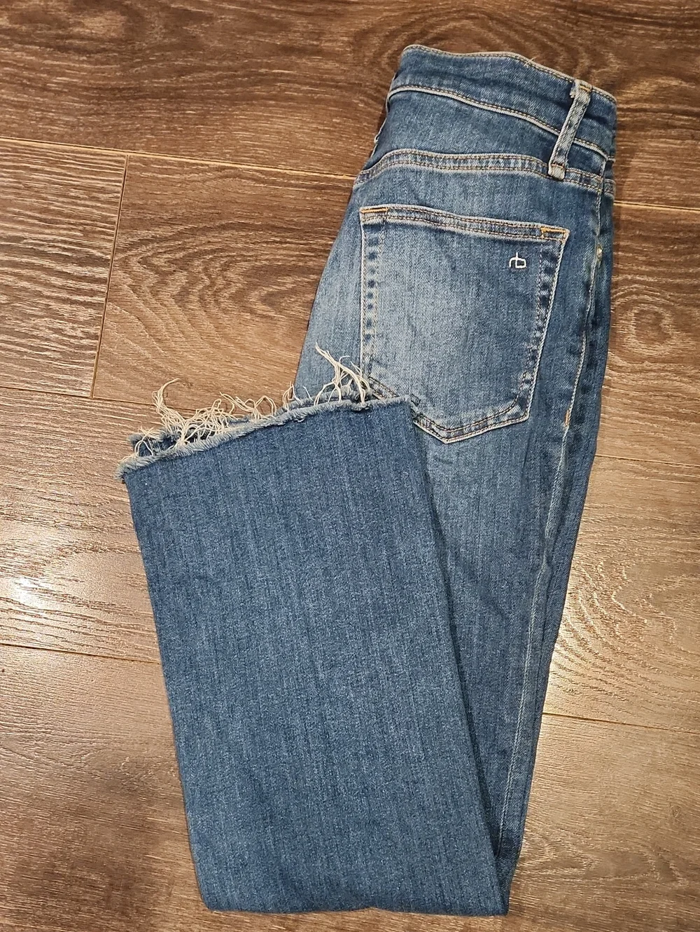 ❤️ RAG & BONE CASEY HIGH RISE ANKLE FLARE JEANS, JINX WASH WITH SLANTED STEP HEM